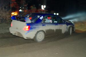 Jimmy Pelizzari / Kate Stevens Subaru WRX finishes SS6, Quinnan-Sage Creek II.