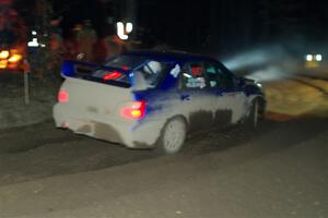 Jimmy Pelizzari / Kate Stevens Subaru WRX finishes SS6, Quinnan-Sage Creek II.