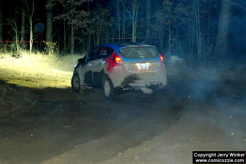 Mark Tabor / Kathryn Hansen Ford Fiesta ST finishes SS6, Quinnan-Sage Creek II.