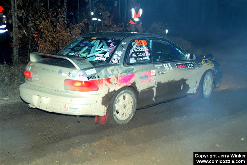 Madelyn Tabor / Sophia McKee Subaru Impreza 2.5RS finishes SS6, Quinnan-Sage Creek II.