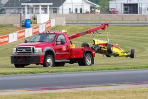 Dave Weitzenhof's Citation 95SFZ comes in on the wrecker.