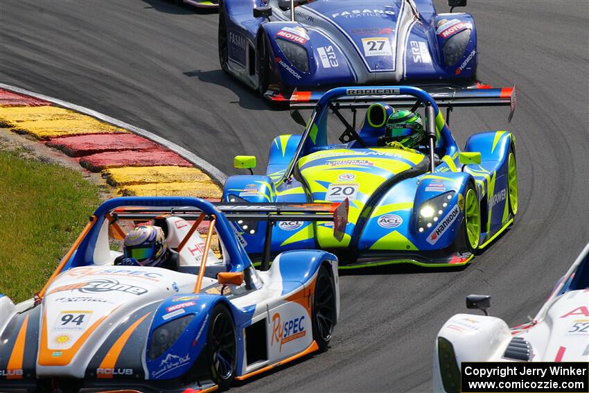 Robert Soroka's Radical SR3 RSX 1500, Austin Riley's Radical SR3 RSX 1500 and Reid Stewart's Radical SR3 XX 1500