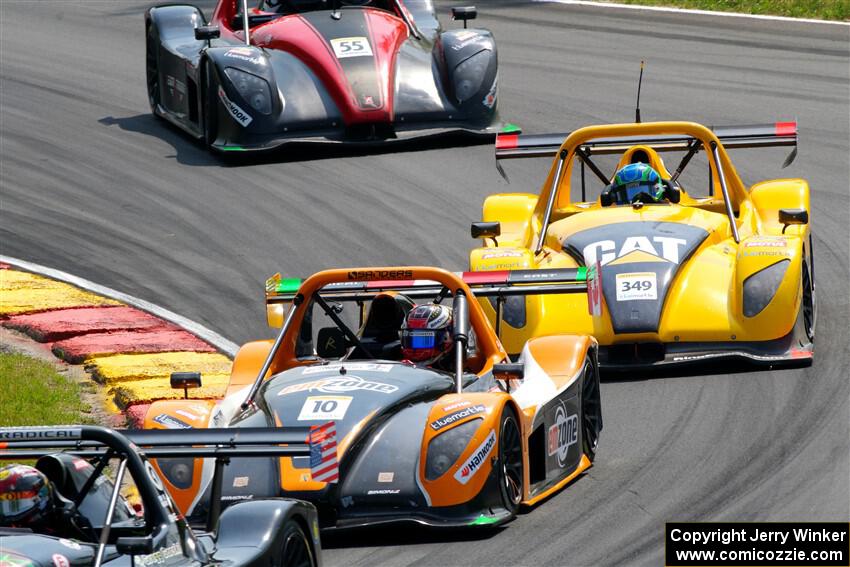 Gavin Sanders' Radical SR3 RSX 1340, David Alban's Radical SR3 RSX 1500 and Robert Cipriani's Radical SR3 RSX 1340