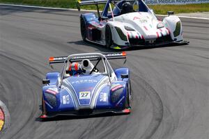 Reid Stewart's Radical SR3 XX 1500 and Jason Greenwood's Radical SR10