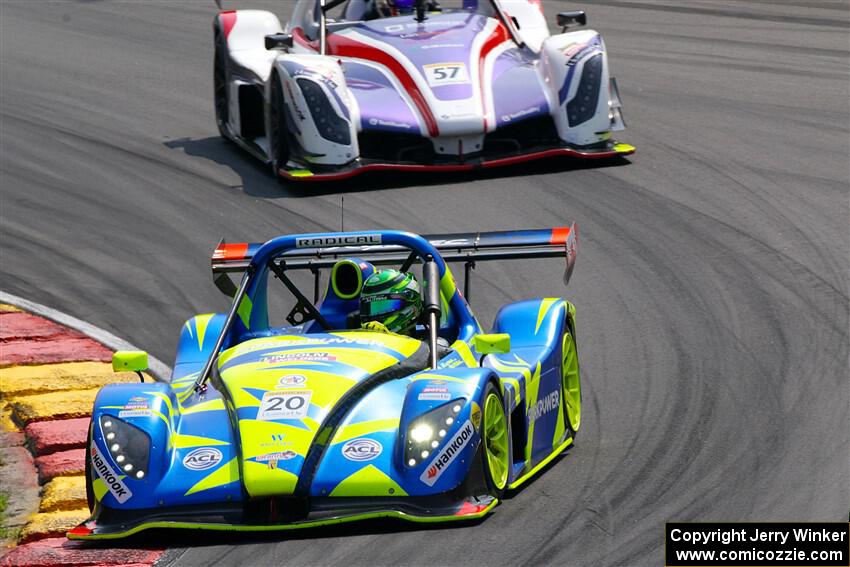 Austin Riley's Radical SR3 RSX 1500 and Wayne Williams' Radical SR10