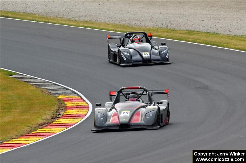 Richard Durocher's Radical SR3 RSX 1500 and Dave Tweedlie's Radical SR3 XXR 1500