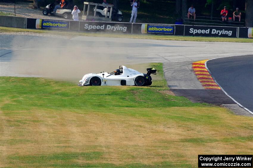 Scott Wagner's Radical SR10 spins off at turn 6.