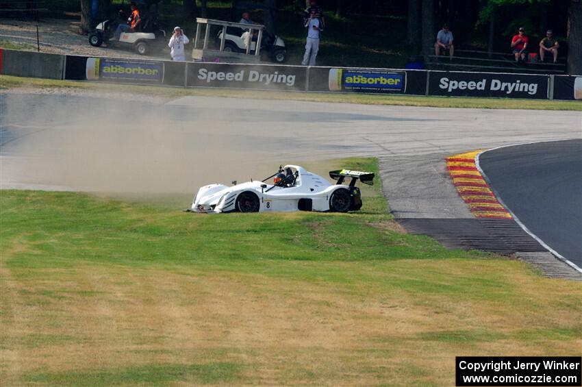 Scott Wagner's Radical SR10 spins off at turn 6.