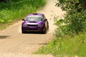 Silas Himes / Charlotte Himes Subaru WRX STi on SS1, Camp 3 North.