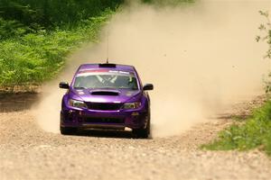 Silas Himes / Charlotte Himes Subaru WRX STi on SS1, Camp 3 North.