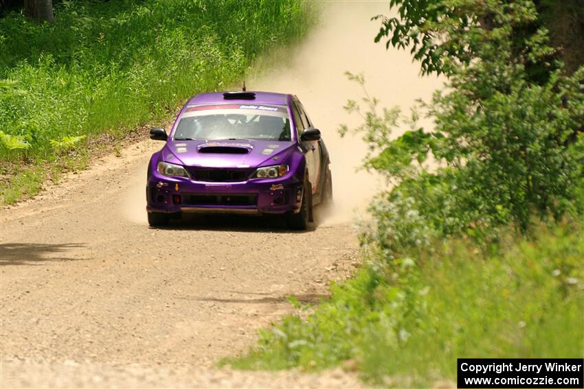 Silas Himes / Charlotte Himes Subaru WRX STi on SS1, Camp 3 North.