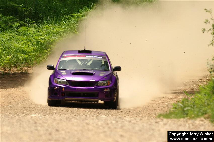 Silas Himes / Charlotte Himes Subaru WRX STi on SS1, Camp 3 North.