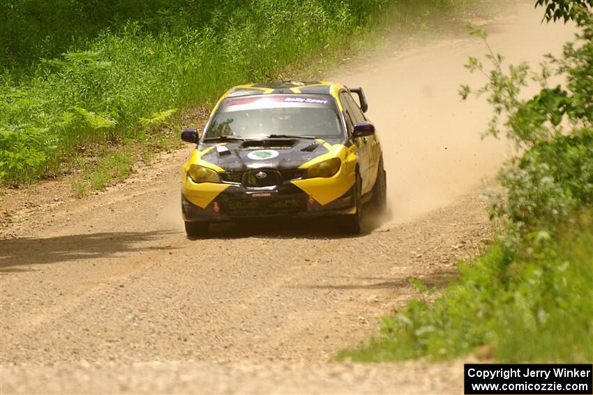 Colin Schulz / Jason Hack Subaru WRX STi on SS1, Camp 3 North.