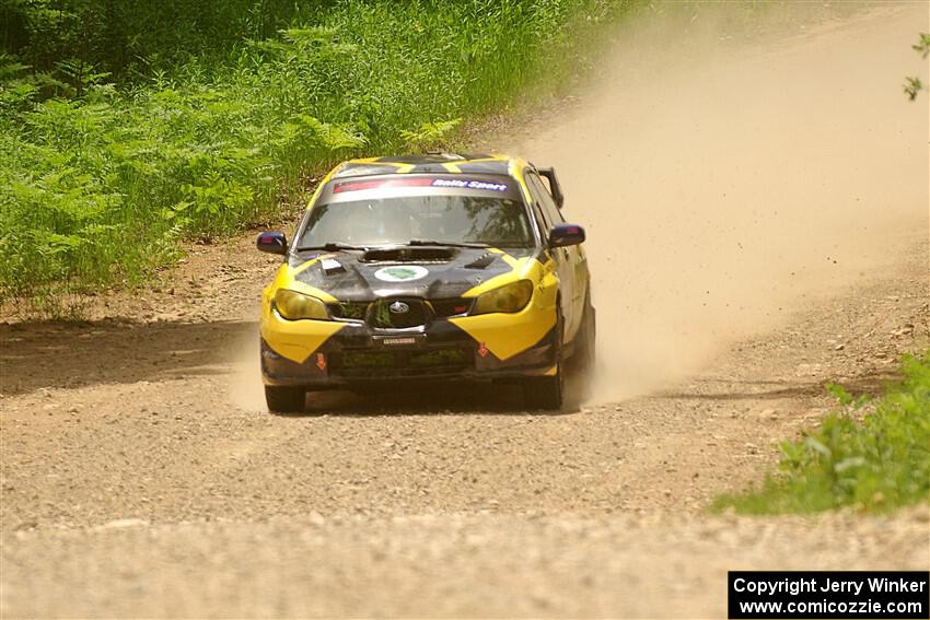 Colin Schulz / Jason Hack Subaru WRX STi on SS1, Camp 3 North.