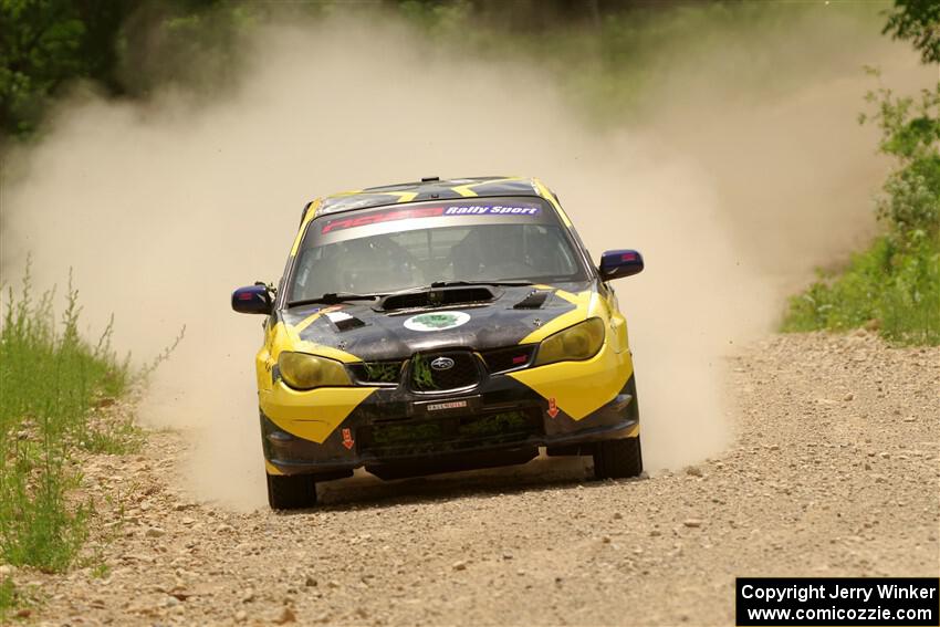 Colin Schulz / Jason Hack Subaru WRX STi on SS1, Camp 3 North.