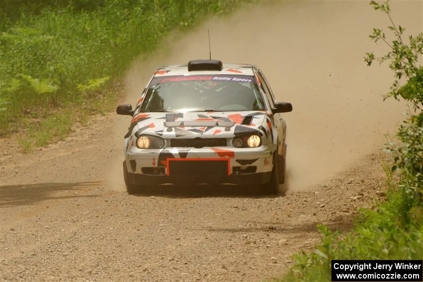 John Gusmano / Zack Goldstein VW GTI on SS1, Camp 3 North.