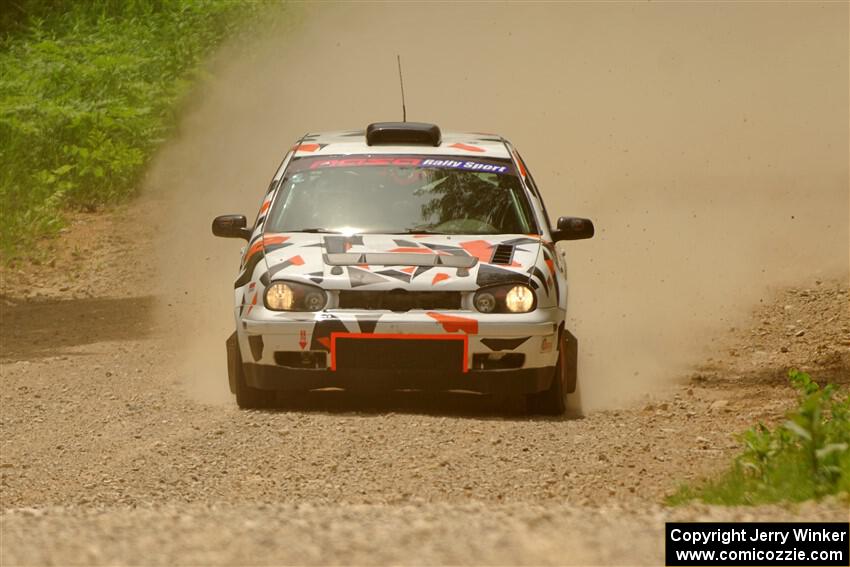 John Gusmano / Zack Goldstein VW GTI on SS1, Camp 3 North.