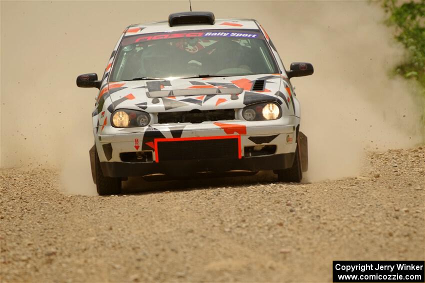 John Gusmano / Zack Goldstein VW GTI on SS1, Camp 3 North.