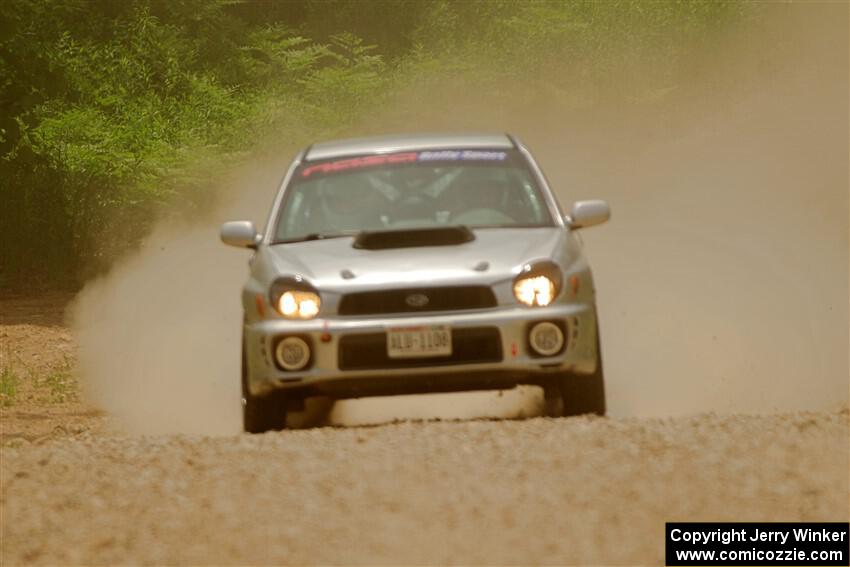 Noah Jacobson / Nathan Vance Subaru WRX on SS1, Camp 3 North.