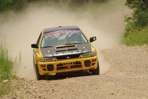 Katie Gingras / Camille Carlson Subaru Impreza on SS1, Camp 3 North.