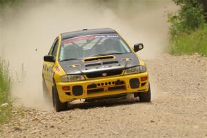 Katie Gingras / Camille Carlson Subaru Impreza on SS1, Camp 3 North.