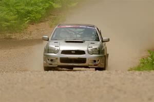 Cross Fedina / Robin Fedina Subaru WRX on SS1, Camp 3 North.