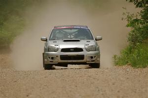 Cross Fedina / Robin Fedina Subaru WRX on SS1, Camp 3 North.