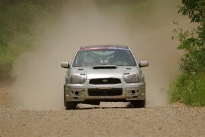 Cross Fedina / Robin Fedina Subaru WRX on SS1, Camp 3 North.