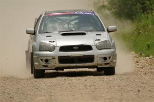 Cross Fedina / Robin Fedina Subaru WRX on SS1, Camp 3 North.