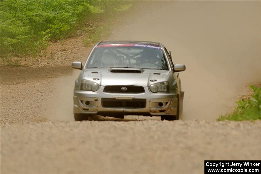 Cross Fedina / Robin Fedina Subaru WRX on SS1, Camp 3 North.