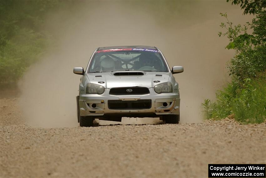 Cross Fedina / Robin Fedina Subaru WRX on SS1, Camp 3 North.