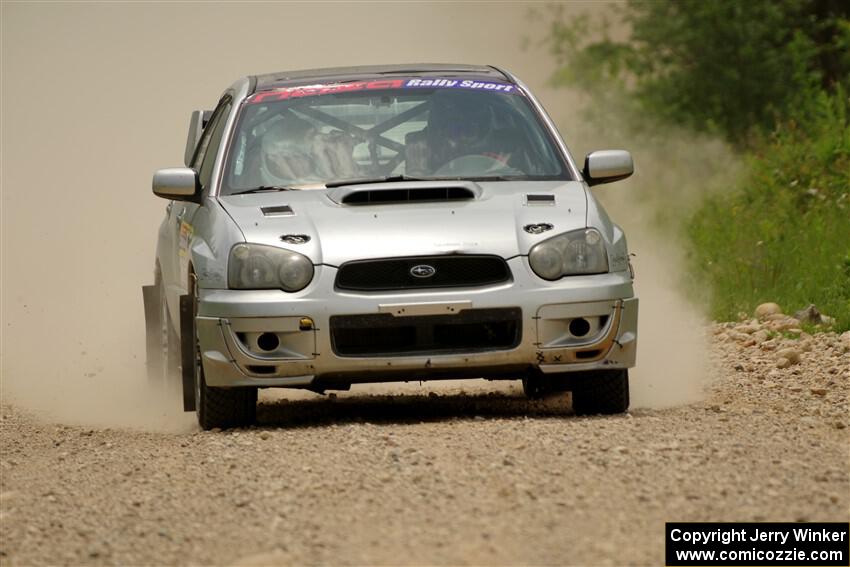 Cross Fedina / Robin Fedina Subaru WRX on SS1, Camp 3 North.