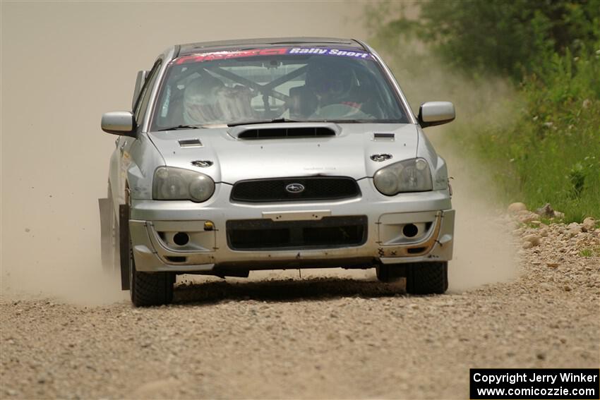 Cross Fedina / Robin Fedina Subaru WRX on SS1, Camp 3 North.