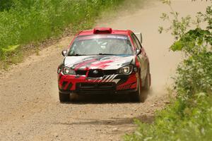 Andrew Layton / Joe Layton Subaru Impreza on SS1, Camp 3 North.