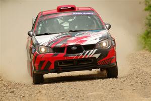 Andrew Layton / Joe Layton Subaru Impreza on SS1, Camp 3 North.