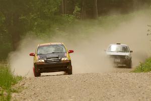 James Walker / Yannis Burnell Chevy Aveo and Josh Nykanen / Connor Himes VW GTI on SS1, Camp 3 North.