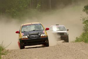 James Walker / Yannis Burnell Chevy Aveo and Josh Nykanen / Connor Himes VW GTI on SS1, Camp 3 North.