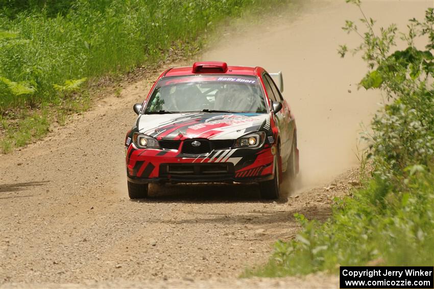 Andrew Layton / Joe Layton Subaru Impreza on SS1, Camp 3 North.