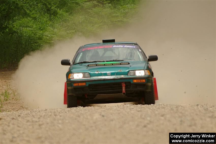 Dan Hutchison / Cray Dumeah Honda CRX Si on SS1, Camp 3 North.