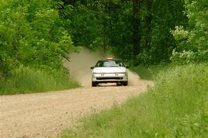 The '0' car, a Mitshibishi Exclipse GSX, on SS2, Skunk Creek.