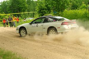 The '0' car, a Mitshibishi Exclipse GSX, on SS2, Skunk Creek.