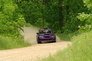 Silas Himes / Charlotte Himes Subaru WRX STi on SS2, Skunk Creek.