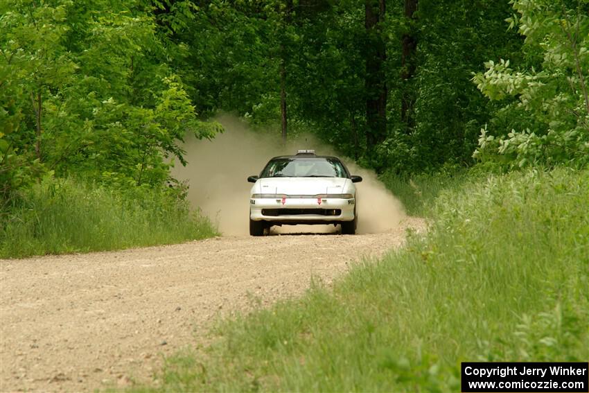 The '0' car, a Mitshibishi Exclipse GSX, on SS2, Skunk Creek.