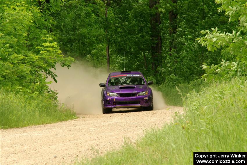 Silas Himes / Charlotte Himes Subaru WRX STi on SS2, Skunk Creek.