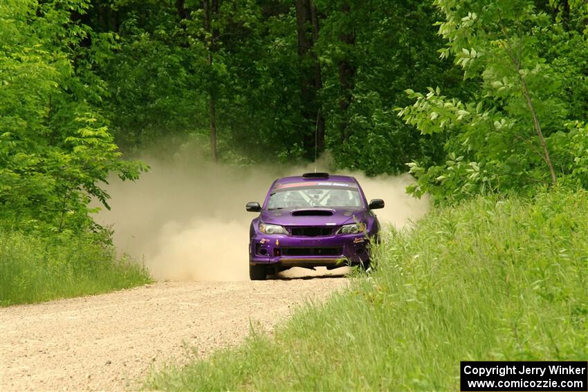 Silas Himes / Charlotte Himes Subaru WRX STi on SS2, Skunk Creek.