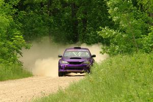 Silas Himes / Charlotte Himes Subaru WRX STi on SS2, Skunk Creek.