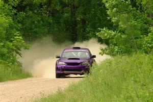 Silas Himes / Charlotte Himes Subaru WRX STi on SS2, Skunk Creek.