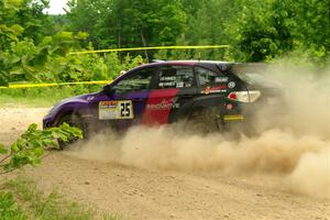 Silas Himes / Charlotte Himes Subaru WRX STi on SS2, Skunk Creek.