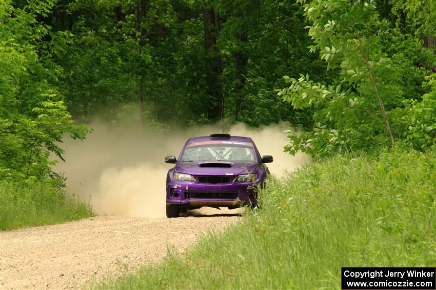 Silas Himes / Charlotte Himes Subaru WRX STi on SS2, Skunk Creek.