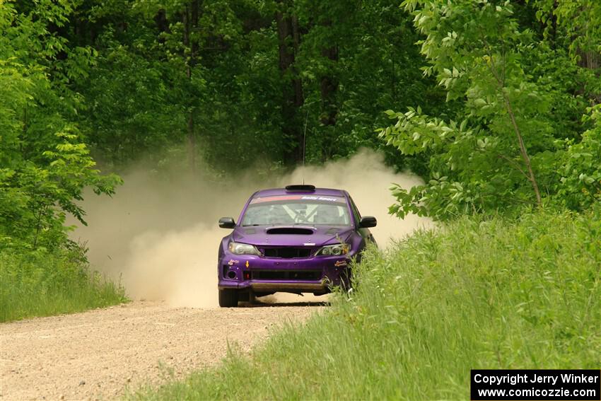 Silas Himes / Charlotte Himes Subaru WRX STi on SS2, Skunk Creek.